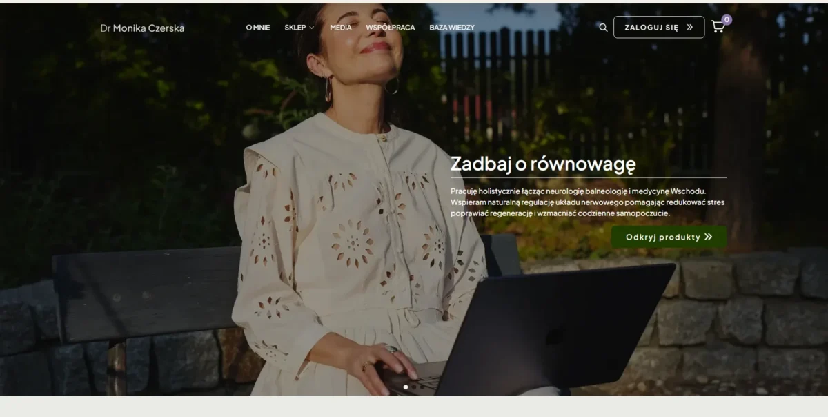 Poznaj realizację Dr Monika Czerska – sklep internetowy i platforma kursów online