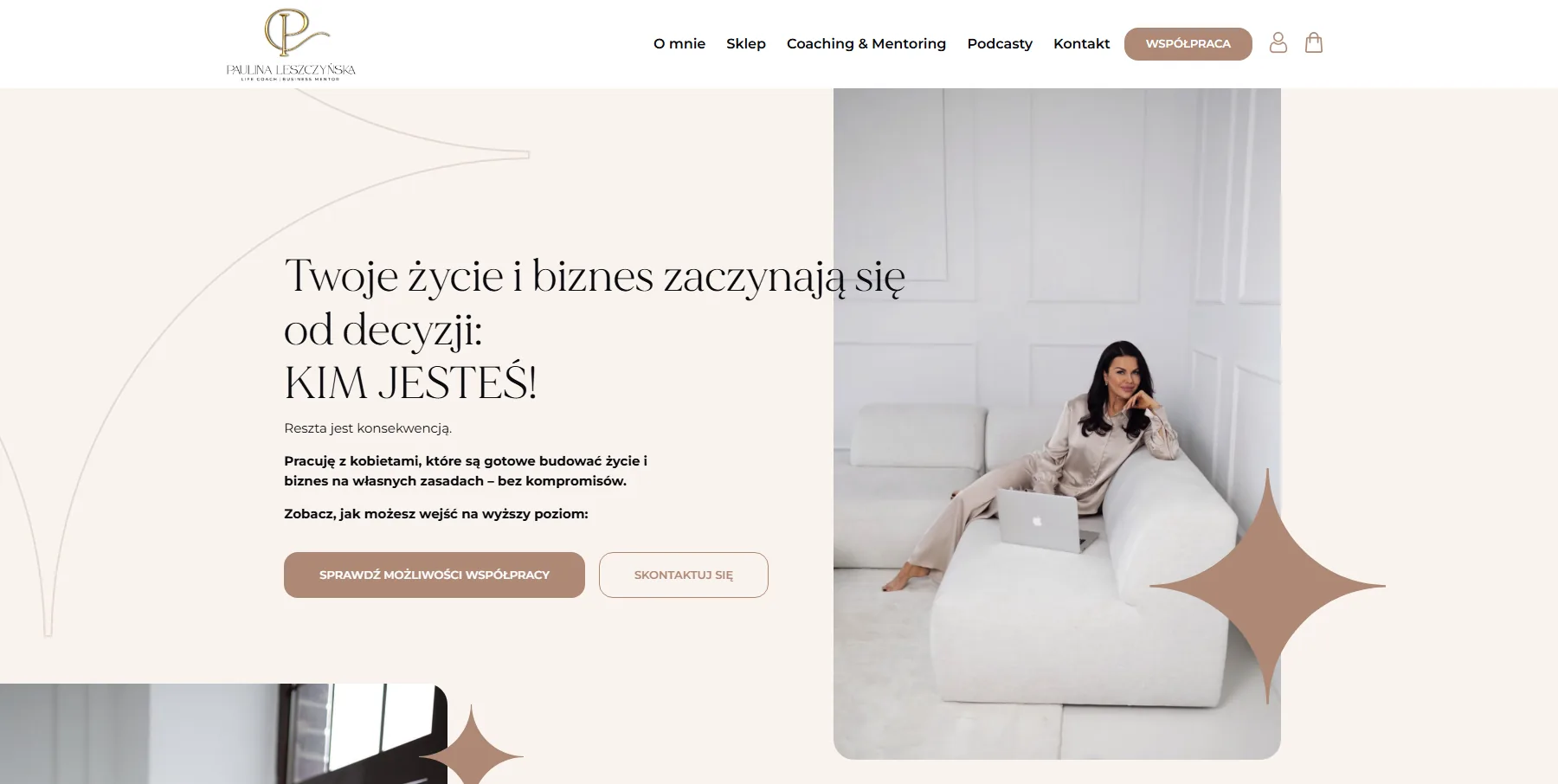 Strona główna Pauliny Leszczyńskiej – coaching i mentoring dla kobiet
